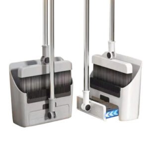 3-in-1 Foldable Rotating Broom Set with Steel Bristles for Home Cleaning