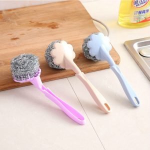 Plum shape steel ball dishwashing brush