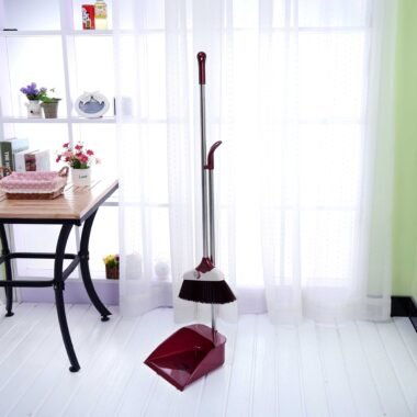House Clean Brooms Set – Soft Bristle Broom & Long Handle Dustpan for Home Use - Image 2