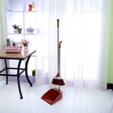 House Clean Brooms Set – Soft Bristle Broom & Long Handle Dustpan for Home Use - Image 3