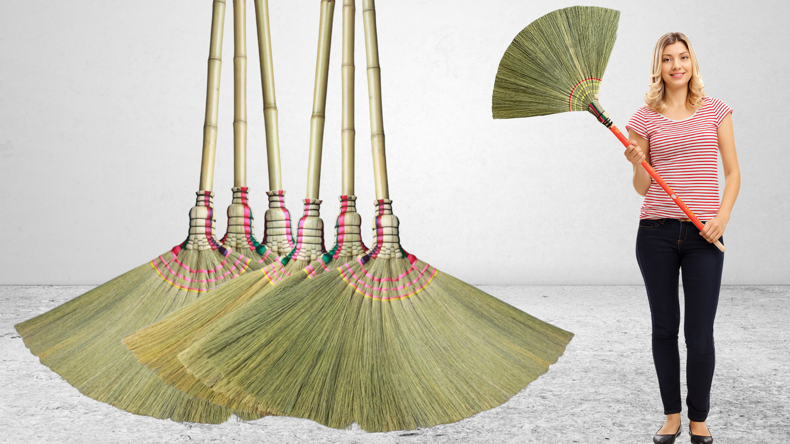 Broom Grass Natural Broom